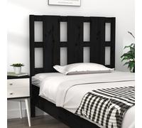 vidaXL Bed Headboard Black 95.5x4x100 cm Solid Wood Pine