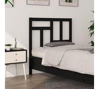 vidaXL Bed Headboard Black 95.5x4x100 cm Solid Wood Pine