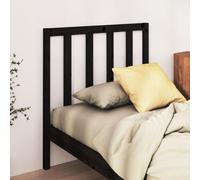 vidaXL Bed Headboard Black 95X4X100 Cm Solid Wood Pine, Black