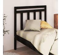 vidaXL Bed Headboard Black 95x4x100 cm Solid Wood Pine UK