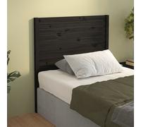 vidaXL Bed Headboard Black 96X4X100 Cm Solid Wood Pine, Black