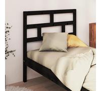 vidaXL Bed Headboard Black 96x4x100 cm Solid Wood Pine