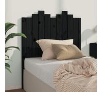 Vidaxl Bed Headboard Black 96X4X110 Cm Solid Wood Pine, Black