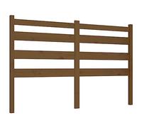 vidaXL Bed Headboard - Fashionable Slatted Design, Honey Brown, 206x4x100 cm - Natural Solid Pinewood - Comfortable Back Support