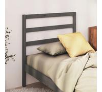 vidaXL Bed Headboard Grey 106x4x100 cm Solid Wood Pine