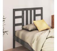 vidaXL Bed Headboard Grey 106x4x100 cm Solid Wood Pine