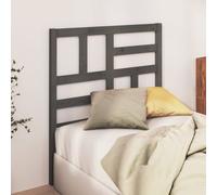 vidaXL Bed Headboard Grey 106x4x104 cm Solid Wood Pine