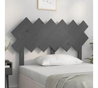 Vidaxl Bed Headboard Grey 122.5X3X80.5 Cm Solid Wood Pine
