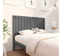 vidaXL Bed Headboard Grey 125.5x4x100 cm Solid Wood Pine (818862), Grey
