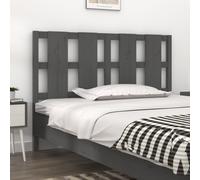 vidaXL Bed Headboard Grey 125.5x4x100 cm Solid Wood Pine (817982)