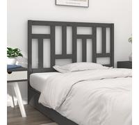 (grey, 125.5 x 4 x 100 cm) vidaXL Bed Headboard Home Bedroom Decorative Bed Header Panel Solid Wood Pine