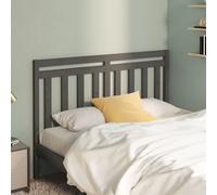 vidaXL Bed Headboard Grey 126x4x100 cm Solid Wood Pine