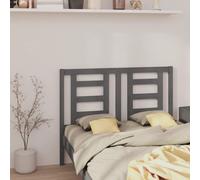 vidaXL Bed Headboard Grey 126x4x100 cm Solid Wood Pine (818812), Grey