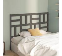 vidaXL Bed Headboard Grey 126x4x104 cm Solid Wood Pine