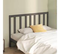 vidaXL Bed Headboard Grey 141x4x100 cm Solid Wood Pine