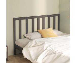 vidaXL Bed Headboard Grey 141x4x100 cm Solid Wood Pine