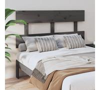 Vidaxl Bed Headboard Grey 144X3X81 Cm Solid Wood Pine