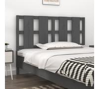 vidaXL Bed Headboard Grey 145.5X4X100 Cm Solid Wood Pine, Grey
