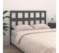 vidaXL Bed Headboard Grey 145.5x4x100 cm Solid Wood Pine