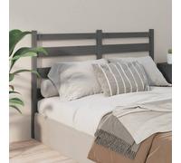 vidaXL Bed Headboard Grey 146x4x100 cm Solid Wood Pine