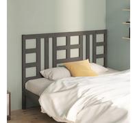 vidaXL Bed Headboard Grey 146x4x100 cm Solid Wood Pine