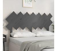 Vidaxl Bed Headboard Grey 151.5X3X81 Cm Solid Wood Pine