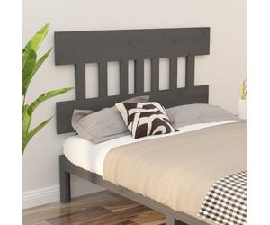 vidaXL Bed Headboard Grey 153.5x3x81 cm Solid Wood Pine