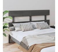vidaXL Bed Headboard Grey 154x3x81 cm Solid Wood Pine