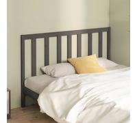 vidaXL Bed Headboard Grey 166x4x100 cm Solid Wood Pine