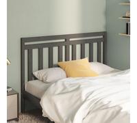 vidaXL Bed Headboard Grey 166x4x100 cm Solid Wood Pine