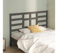 vidaXL Bed Headboard Grey 166x4x104 cm Solid Wood Pine