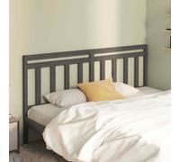 vidaXL Bed Headboard Grey 186x4x100 cm Solid Wood Pine 01 UK HOT