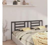 vidaXL Bed Headboard Grey 206x4x100 cm Solid Pine Wood