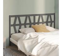 vidaXL Bed Headboard Grey 206x4x100 cm Solid Wood Pine