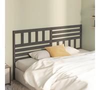 vidaXL Bed Headboard Grey 206x4x100 cm Solid Wood Pine