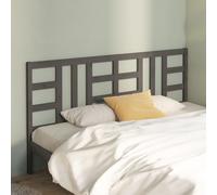 vidaXL Bed Headboard Grey 206x4x100 cm Solid Wood Pine