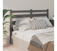 vidaXL Bed Headboard Grey 206x4x100 cm Solid Wood Pine