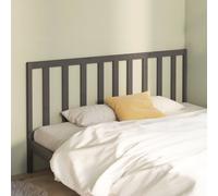 vidaXL Bed Headboard Grey 206x4x100 cm Solid Wood Pine