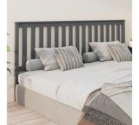 vidaXL Bed Headboard Grey 206x6x101 cm Solid Wood Pine