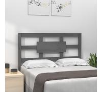 vidaXL Bed Headboard Grey 80.5x4x100 cm Solid Wood Pine