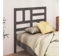 vidaXL Bed Headboard Grey 81x4x104 cm Solid Wood Pine
