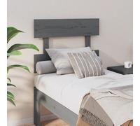 vidaXL Bed Headboard Grey 93.5X3X81 Cm Solid Wood Pine, Grey