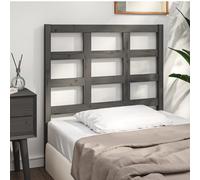 vidaXL Bed Headboard Grey 95.5x4x100 cm Solid Wood Pine (817872), Grey