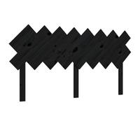 vidaXL Bed Headboard in Black | Solid Pine Wood | ic Design | Back Support | Easy Assembly | Bedroom Furniture