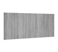 vidaXL Bed Headboard Indoor Home Bedroom Furniture Bedding Accessory Wall Double Bed Panel Header Headboard Grey Sonoma Engineered Wood