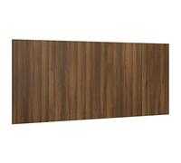 vidaXL Bed Headboard Indoor Home Bedroom Furniture Bedding Accessory Wall Double Bed Panel Header Headboard Brown Oak Engineered Wood