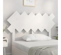 Vidaxl Bed Headboard White 122.5X3X80.5 Cm Solid Wood Pine, White