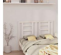vidaXL Bed Headboard White 126X4X100 Cm Solid Wood Pine, White