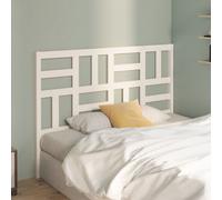 vidaXL Bed Headboard White 126x4x104 cm Solid Wood Pine (818181), White