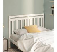 vidaXL Bed Headboard White 141x4x100 cm Solid Wood Pine